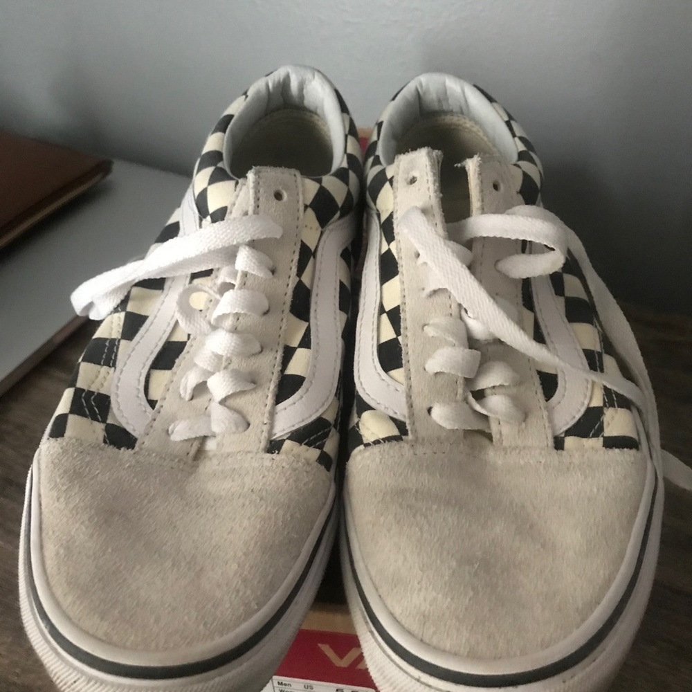 White checkered vans